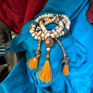 TIBETAN BONE Prayer MALA  *  Tibetan Buddhist Prayer Beads  *  Vintage Mala Beads  *  Tibetan Bone Custom Mala  *  Meditation Beads  *