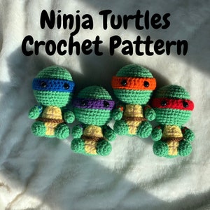 Crochet Ninja Turtle Pattern l TMNT Plush l Crochet Pattern PDF