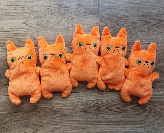 Ginger Cat Beans. Bright Orange Kitten Grumpy Cat Beans forter Stress Ball Bean Bag. Cat Lovers. Gift Ideas Cute Cats Green Eyes Handmade Etsy