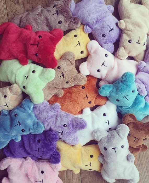 MADE TO ORDER Baby bean bag bears. Cute cuddle plush weighted bean bears. Perfectly weighted to cuddle squeeze. comfort bear stress ball