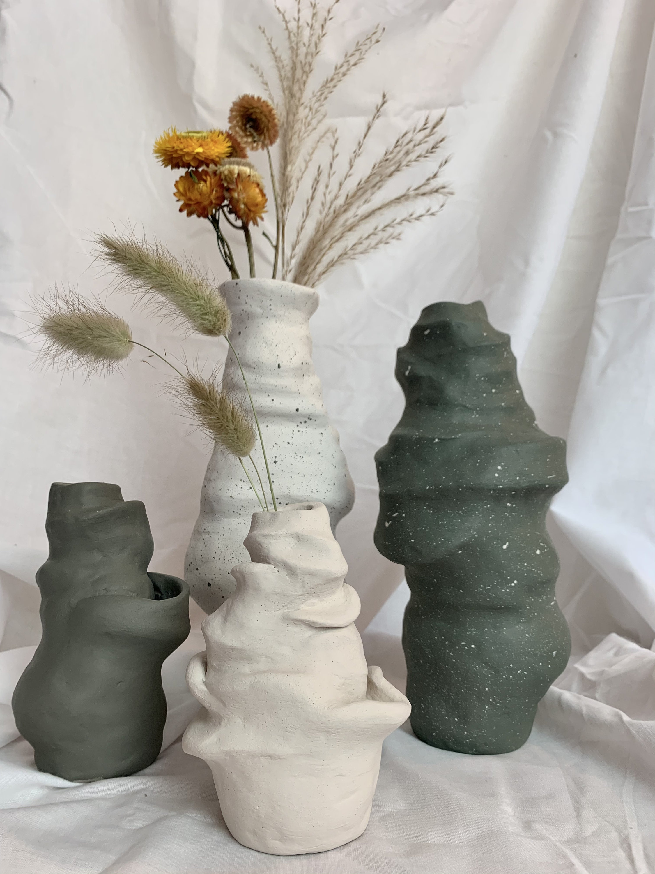 The Green Tiered Natural Form Vase Etsy
