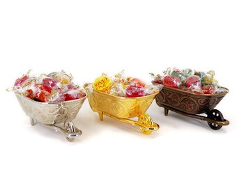 Turkish Delight Wheelbarrow Candy Dish - Authentic Craftsmanship, Elegant Design - Wedding Favor & Special Occasions