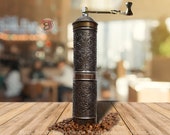 Antique Coffee Grinder, Refillable Turkish Style Mill with Qualification Adjustable Grinder, Manual Coffee Mill with Handle