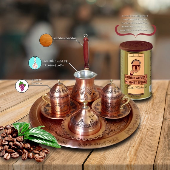 Turkish Coffee Set Copper Gifts Copper Coffee Pot Copper 