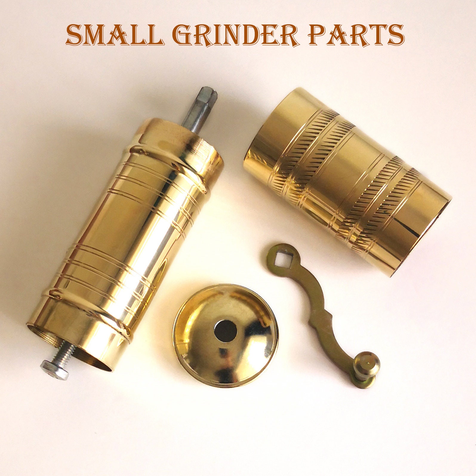 Set of Two Traditional Turkish Coffee Grinders Brass Coffee Etsy