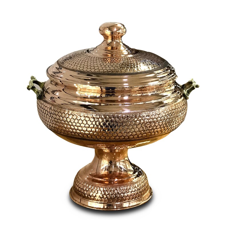 Handmade Big Copper Soup Tureen Soup Server Pot Large Etsy