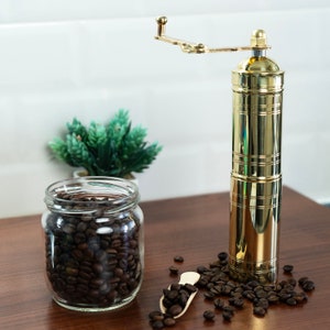 Set of 3, Traditional Turkish Coffee Grinders, Pepper Mill, Spice Grinder, Brass Mill, Manual Coffee Grinder, Manual Pepper Grinder Only Tallest Grinder