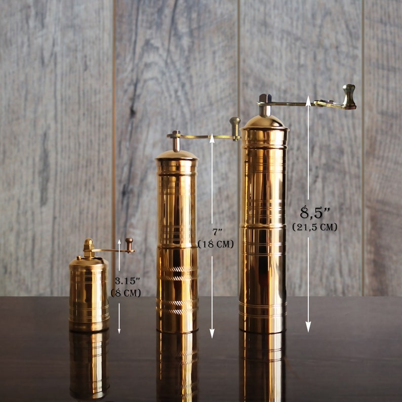 Set of 3 Traditional Turkish Coffee Grinders Pepper Mill Etsy