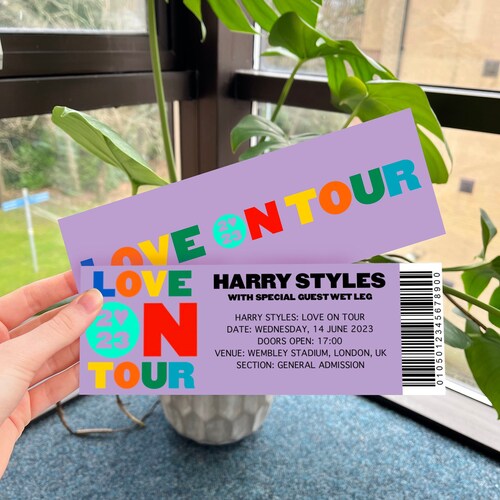 Harry Styles Love on Tour 2023 Souvenir Ticket Etsy