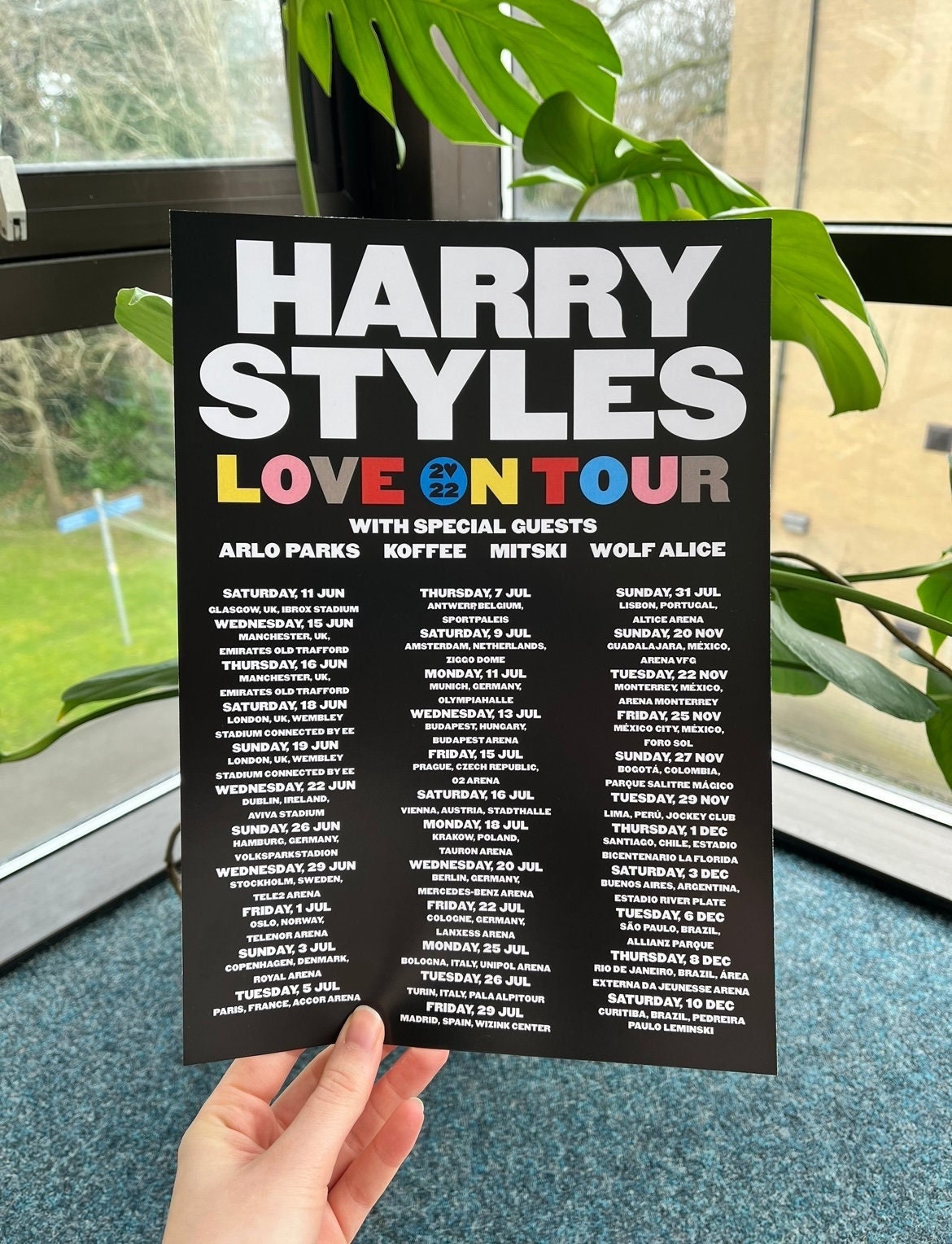 Póster de harry styles love on tour 2022 Etsy España