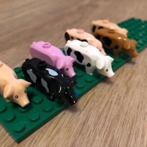 Pig custom farm animal minifigure assorted colors