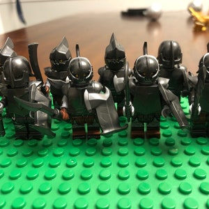 Fantasy orc warrior custom minifigure with weapons