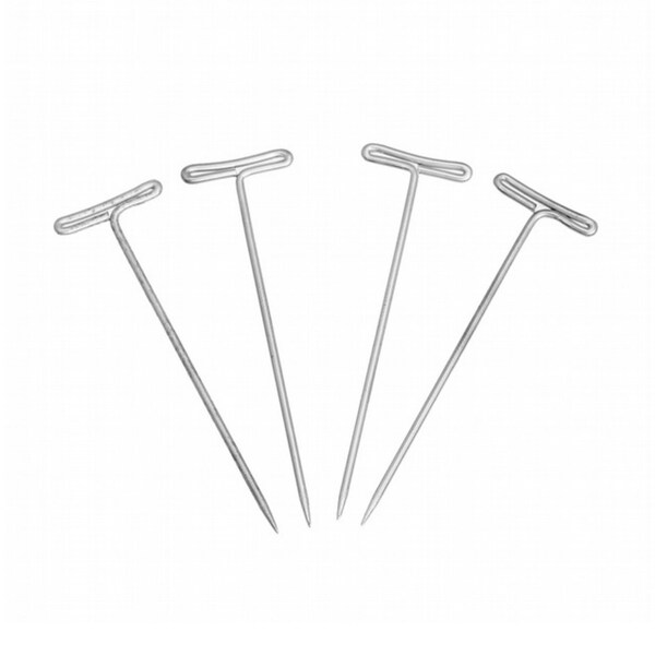 KnitPro T-Pins Pack of 50 Blocking Pins, 38mm T Pins, Crochet Knitting Blocking Pins In Plastic Box
