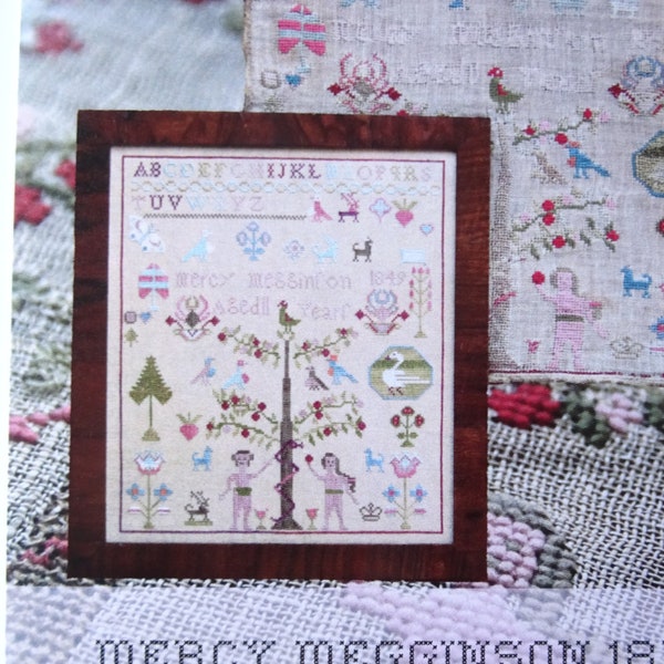 Mercy Megginson 1849 by Heartstring Samplery, Counted Cross Stitch Chart, Reproduction Antique Sampler, PATTERN ONLY