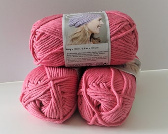 Schachenmayr Boston Sun Pastell Colour 00037 Pink, 100g Ball, Cotton Blend Yarn, Crochet Knitting Fibre Crafts