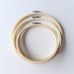 Bamboo Embroidery Hoops by Trimits, Sizes 6&quot; 7&quot; & 8&quot;, Embroidery Supplies, Cross Stitch Frame, Sewing Supplies