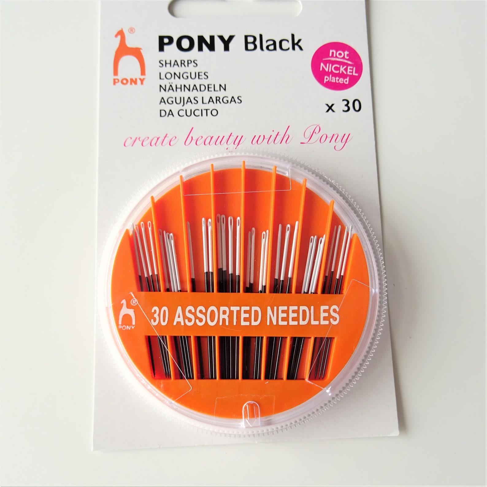 Pony Black Sharps Needles Size 5/9 Pack of 30 assorted Etsy