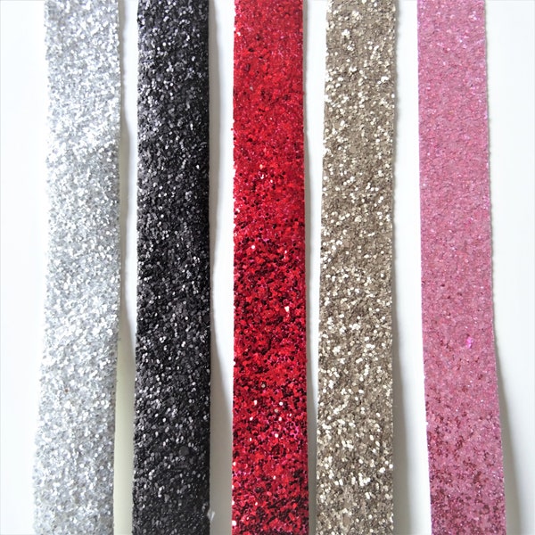 Sparkle Glitzer Band in Gold Rosa Rot Silber & Schwarz, 1 "Breite und verkauft als Meterware, Schneiderei Borte