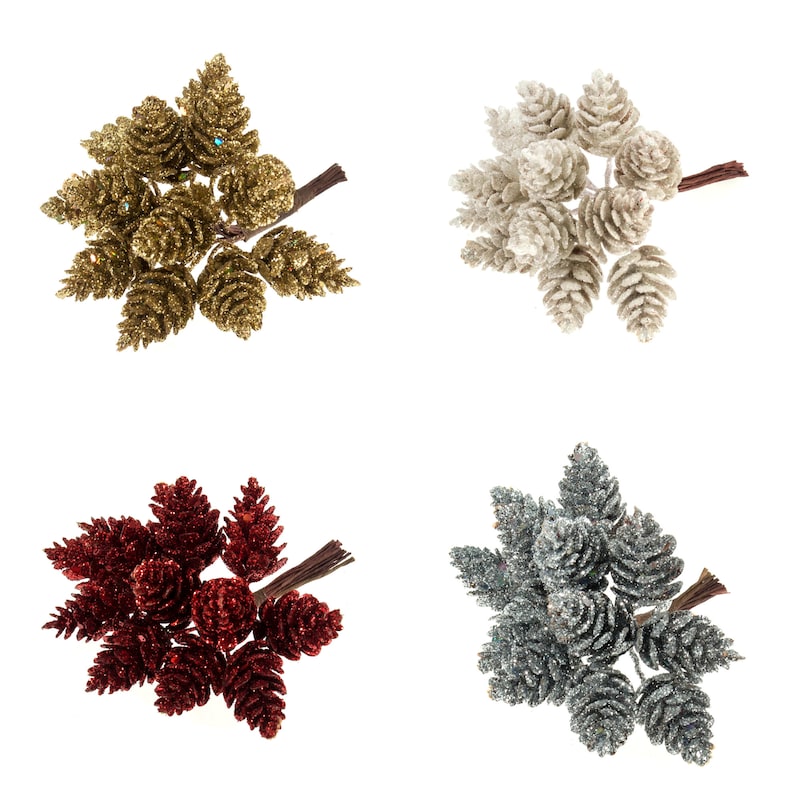 Glitter Pine Cones - Etsy