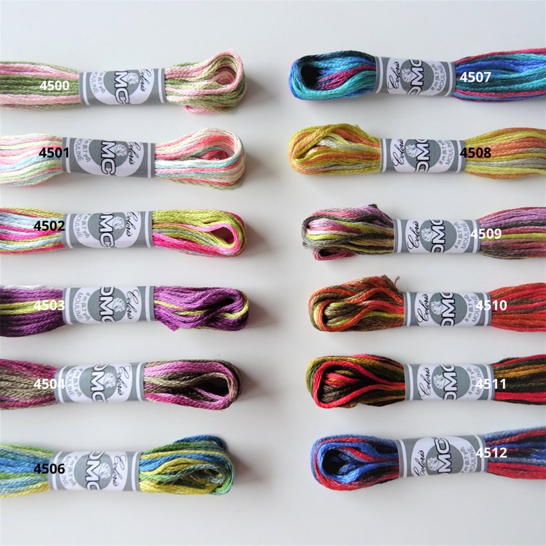 DMC Coloris Variegated Thread Floss 100 Cotton Floss 8m Etsy UK