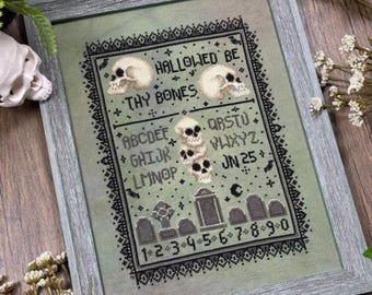 Hallowed Be Sampler by The Stitch Crypt, Counted Cross Stitch Pattern - PATTERN ONLY