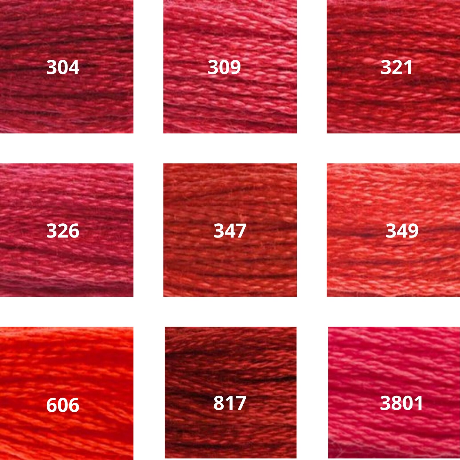 DMC Mouline Floss in Red Red DMC Thread for Cross Stitching & Etsy