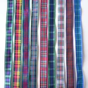 Ruban tartan, ruban Royal Stewart Buchanan MacKenzie, ruban de 16 mm de large, emballage cadeau luxueux, ruban artisanal, vendu au mètre