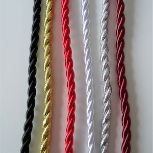 Twisted Cord Braid in Assorted Colours and Widths , Sold by the Meter, Homeware Braid, Soutache Trimming