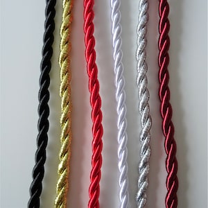 Twisted Cord Braid in Assorted Colours and Widths , Sold by the Meter, Homeware Braid, Soutache Trimming