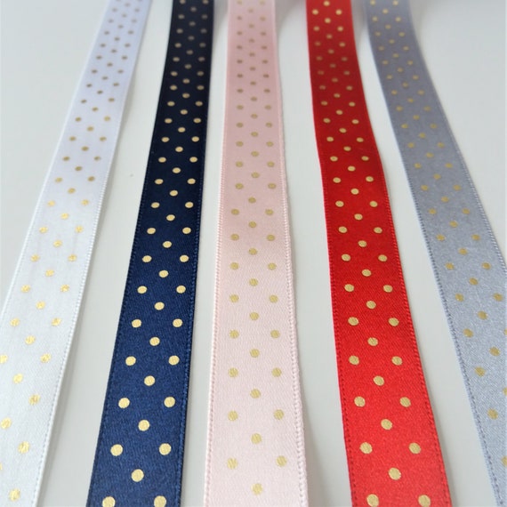 Berisfords Polka Dot Ribbon - 25mm (per metre) Berisfords Polka Dot Ribbon - 25mm (per metre)
