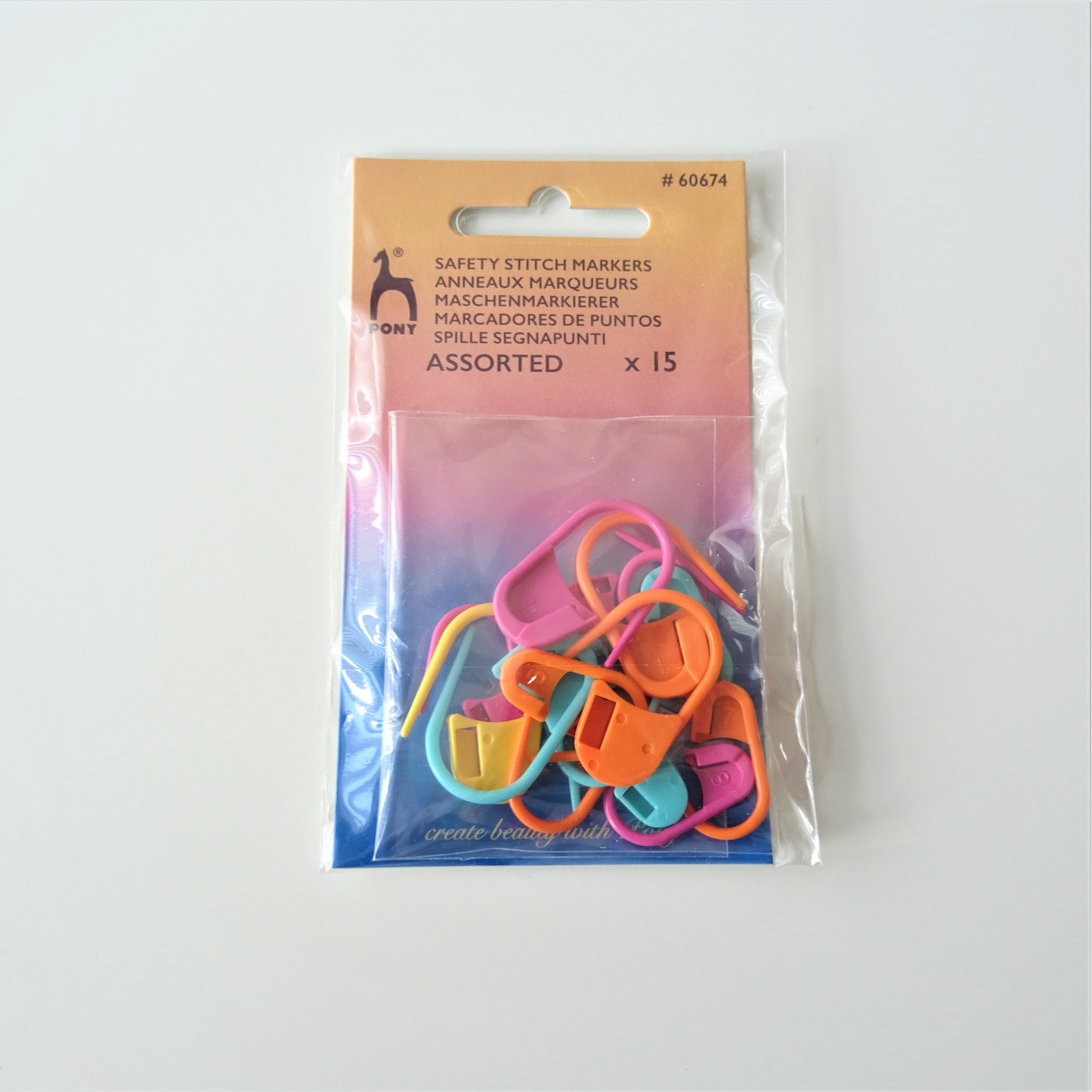 Locking Stitch Markers for Knitting and Crochet, Plastic Safety Pins,  10-100 count, assorted colors | Crochet stitch marker, progress keeper