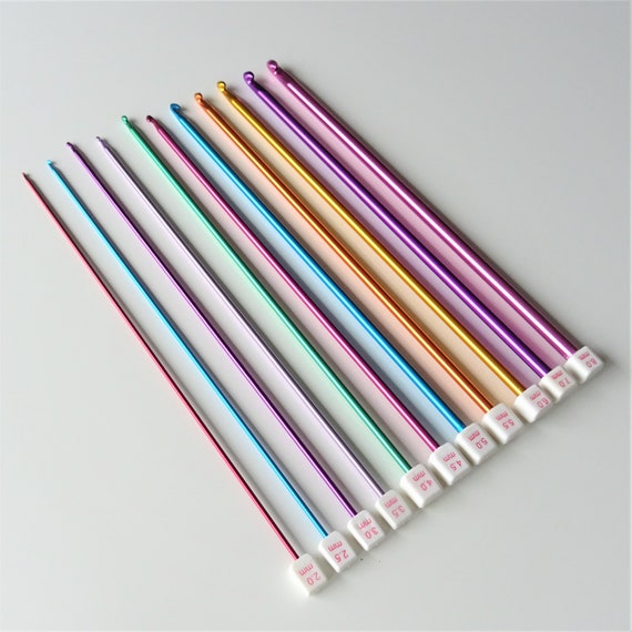 Colorful Aluminium Tunisian Crochet Hooks (2mm-8mm) - Etsy