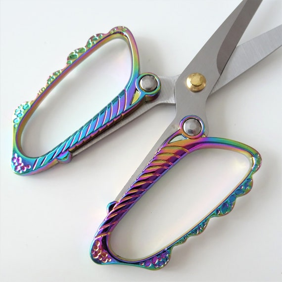 Rainbow Embroidery Scissors, Iridescent Sewing Scissors, Yarn