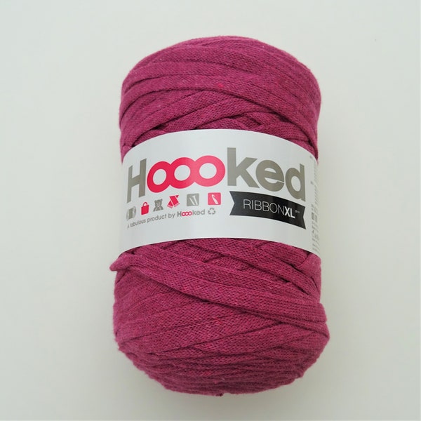 Hooked Ribbon XL Yarn Crazy Plum (SP4), Super Chunky Yarn, Crochet Accessories, Handmade Home Wares