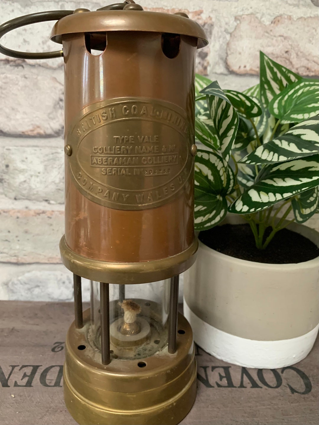 Aberaman Colliery Miners Lamp Reproduction, Welsh Paraffin Lamp