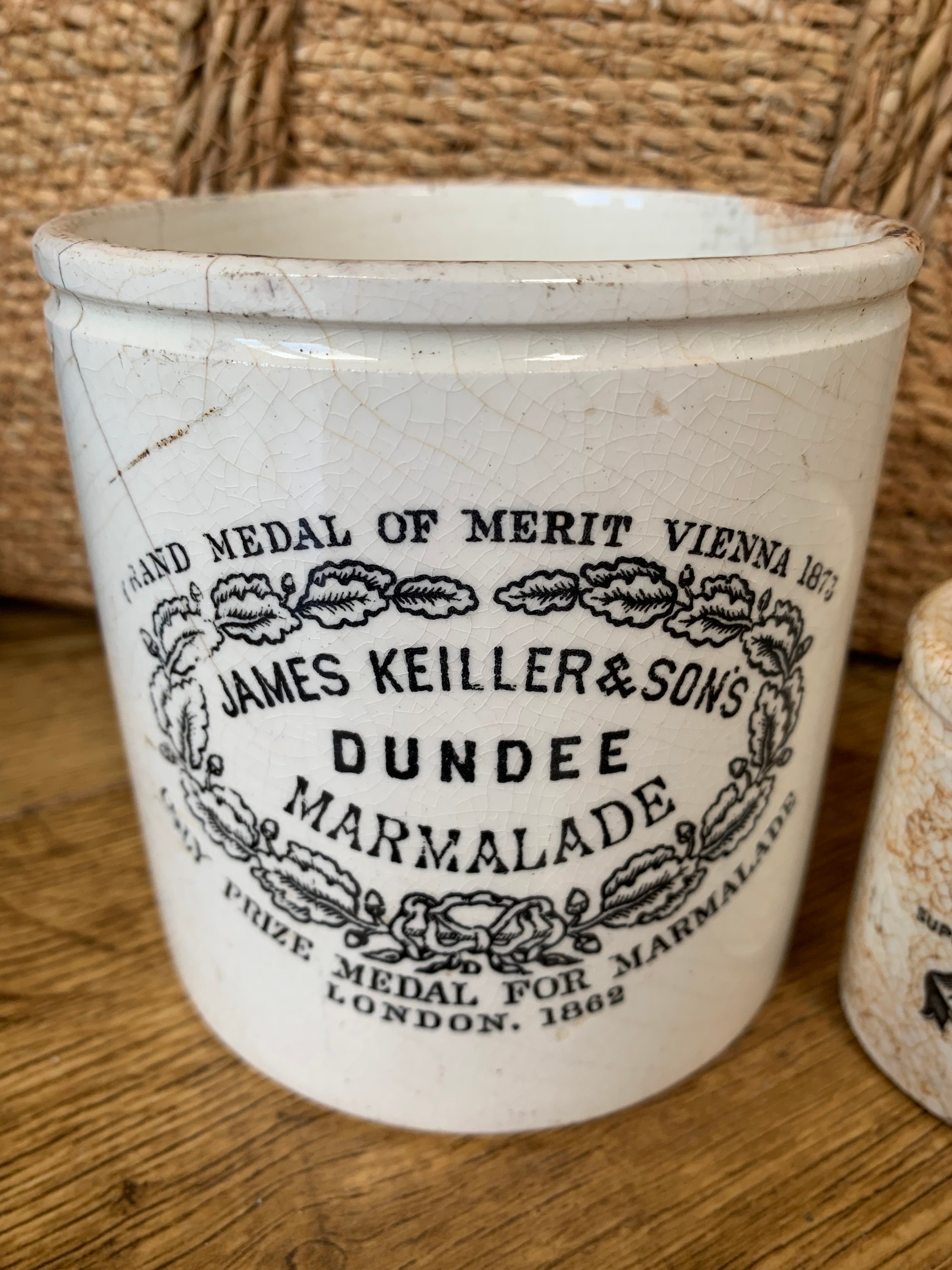 イギリス　DUNDEE  マーマレードジャー　2個 イギリス マーマレードジャー アンティーク 陶器