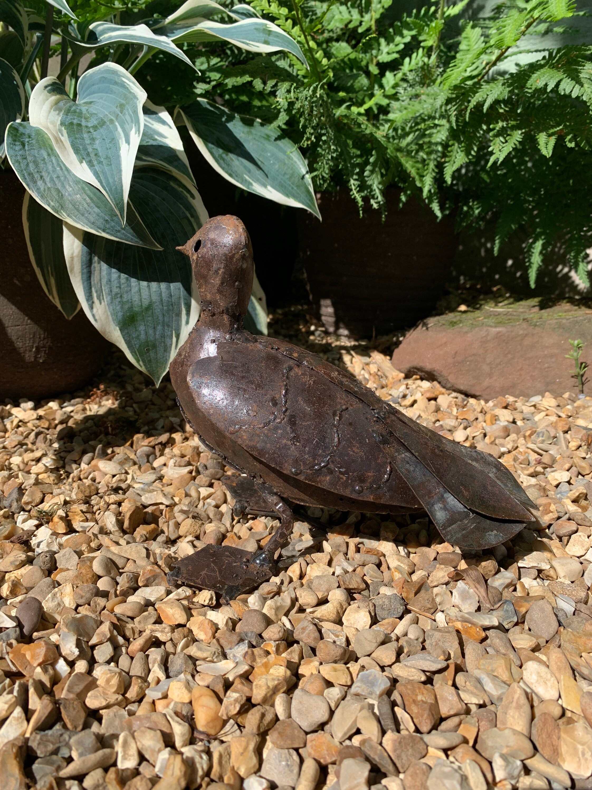 Metal Duckling Rustic Bird Art Garden Sculpture Gifts for Etsy