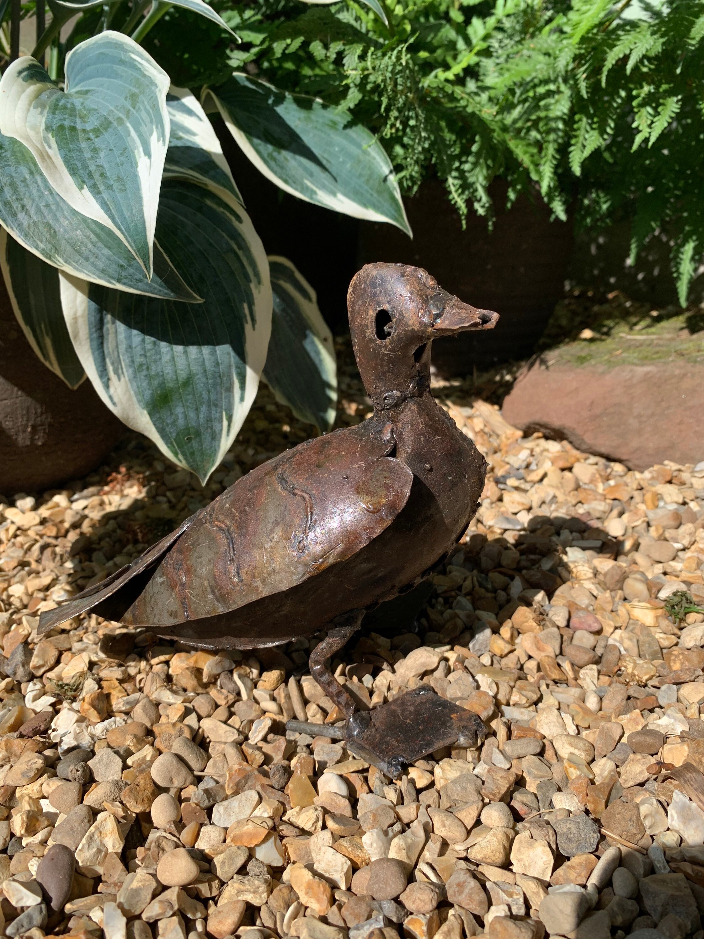Metal Duckling Rustic Bird Art Garden Sculpture Gifts for Etsy
