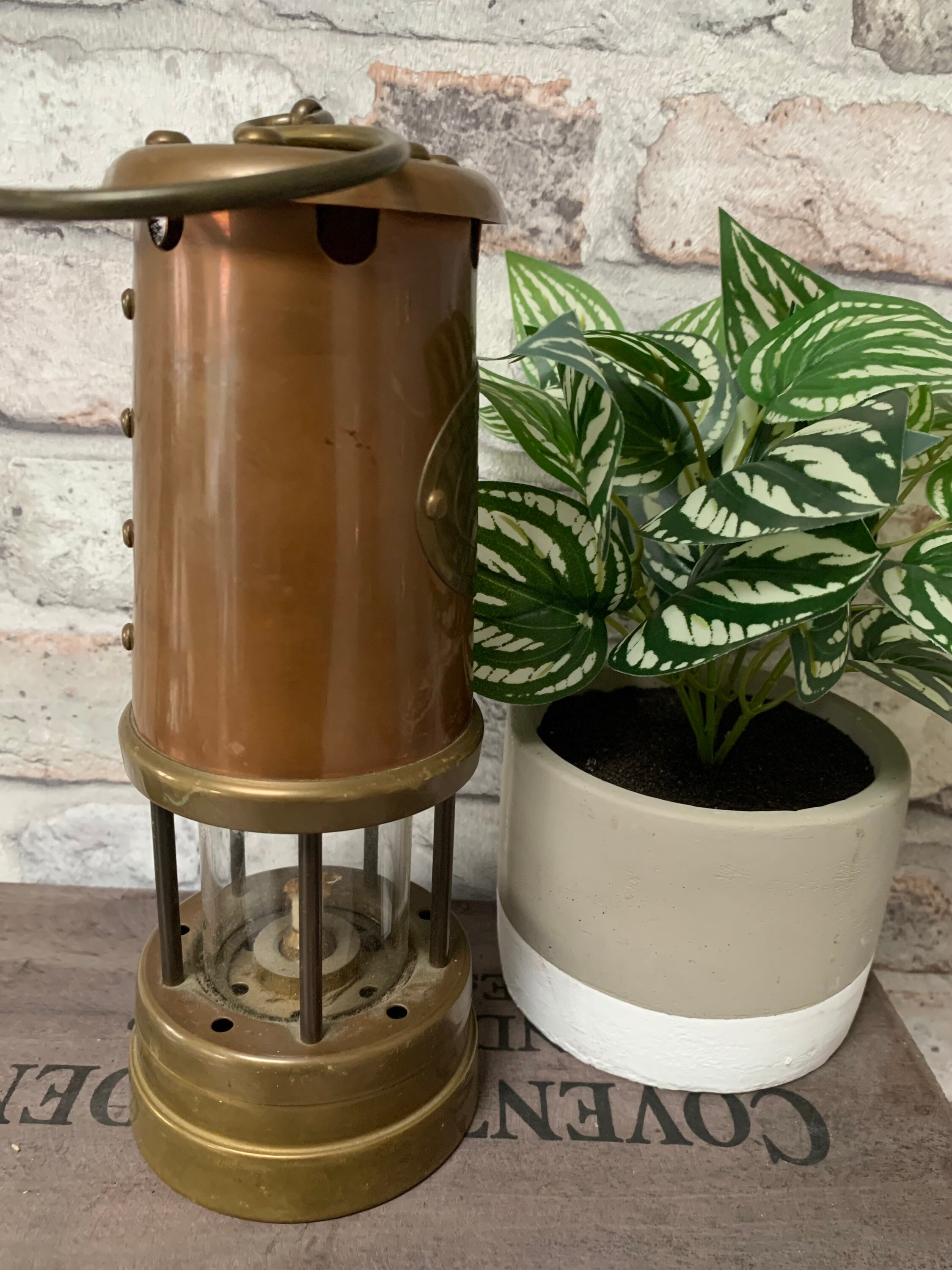 Aberaman Colliery Miners Lamp Reproduction, Welsh Paraffin Lamp