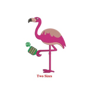 Flamingo Pickleball Stickdatei (Digitaler Download)