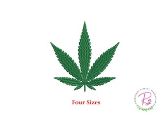 Marijuana Leaf Machine Embroidery Design (Digital Download)