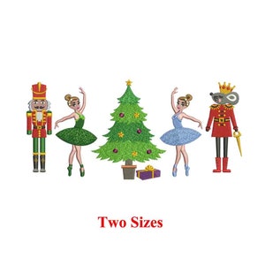 Nutcracker Christmas Machine Embroidery Design | Nutcracker Girl Dancing | Holiday Embroidery