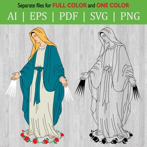Vierge bienheureuse Marie SVG Circuit / Dame de Guadalupe / Virgen del Guadalupe / Marry / PNG