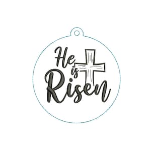 He is risen ornament Machine embroidery design / Happy Easter / Easter
