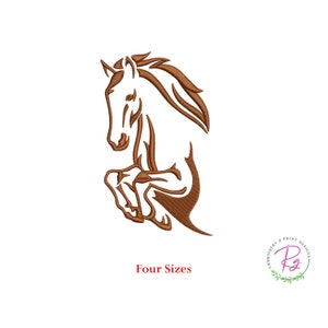 Pretty Horse Head Machine  Embroidery Design | Horse Silhouette Machine Embroidery | Brown Horse Face Embroidery Pattern | Instant Download