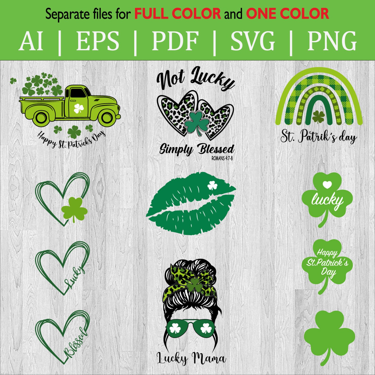 St Patrick Day Bundle SVG Cut Circuit File / Shamrock Leaf / - Etsy