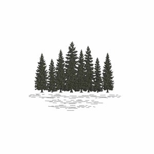 Pine Tree Machine Embroidery Design / Pine / Tree