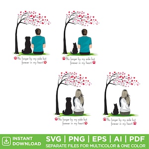 Je ne suis plus à mes côtés mais je suis à jamais dans mon coeur Fichier SVG Circuit / Les animaux de compagnie adorent le souvenir / Souvenirs dictés / Fichier PNG
