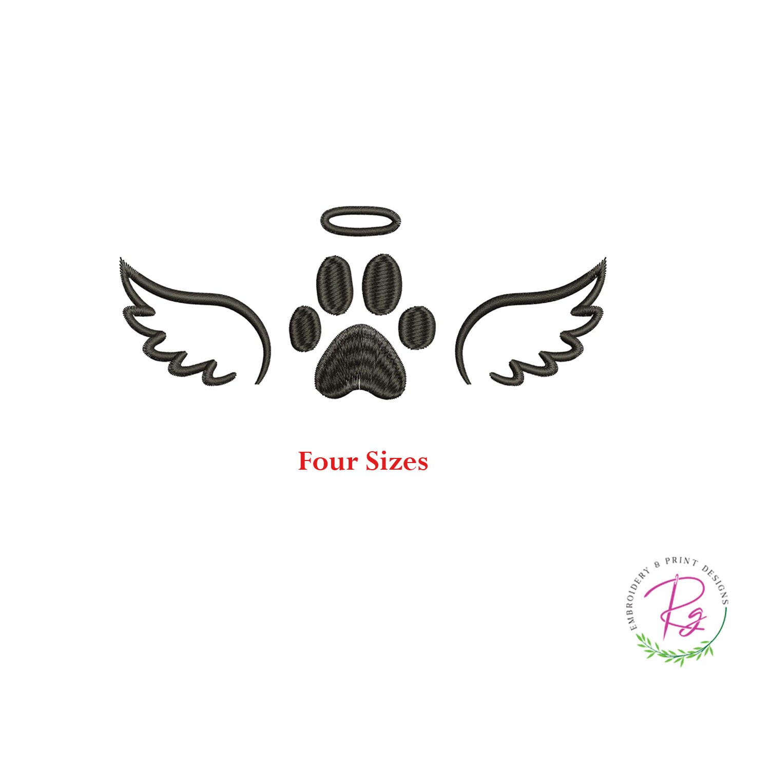 cat paw print with angel wings cat paw print with angel wings