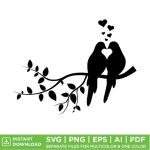 Valentine Love Birds SVG Cut File / Valentine Love / Love Birds ...
